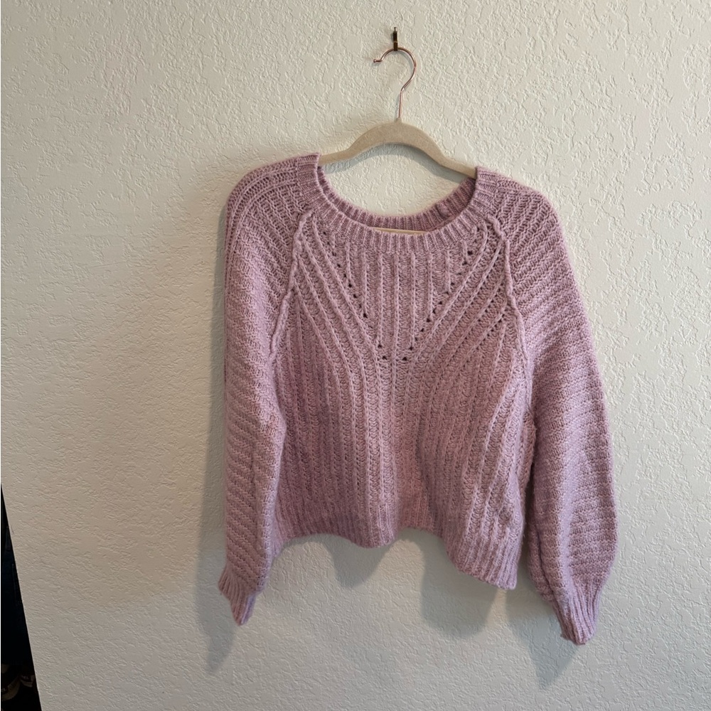 Free people lilac Lavender Knit Women's Sweater